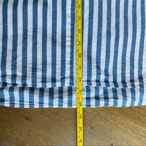 Zara blue and white pinstripe oversized shirt, XS - Picture 6 of 8